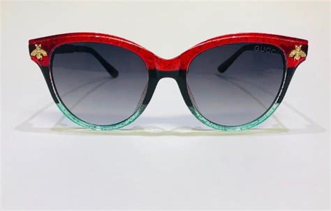 gucci green glasses|gucci glasses with bumble bee.